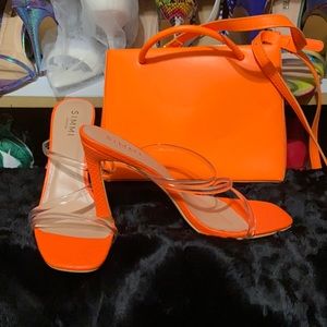 SIMMI LONDON Clear Strap Mules Size 8 / 10